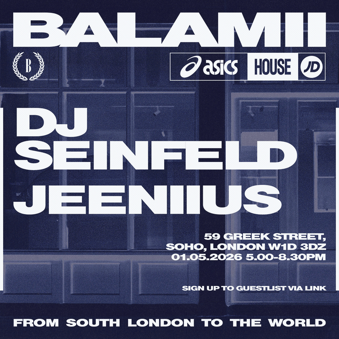 Balamii x ASICS House event flyer